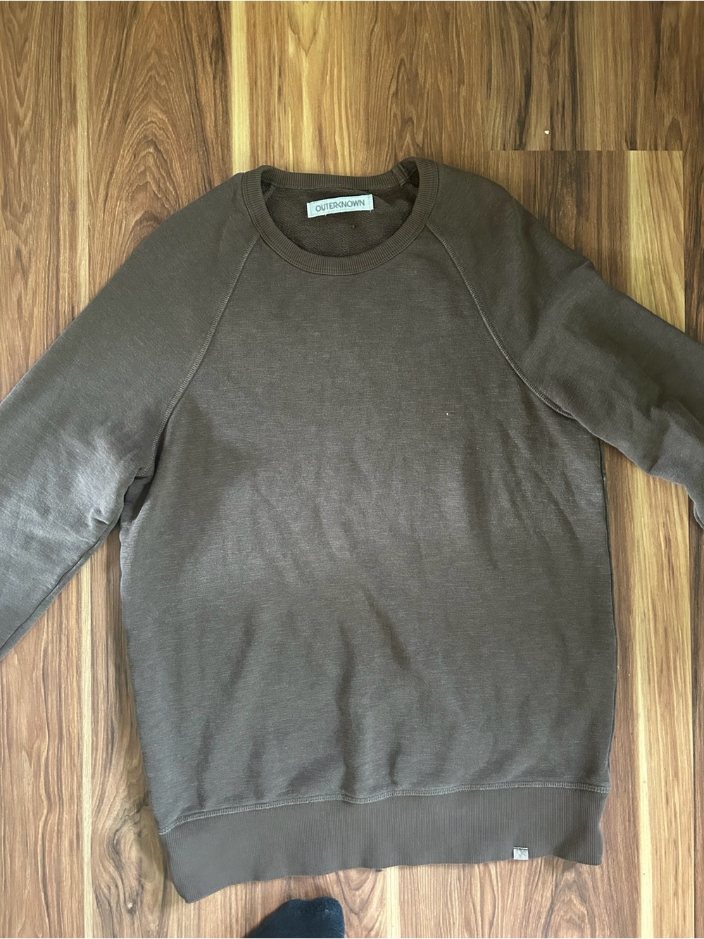 Outerknown Men's Olive Crewneck Sweatshirt small